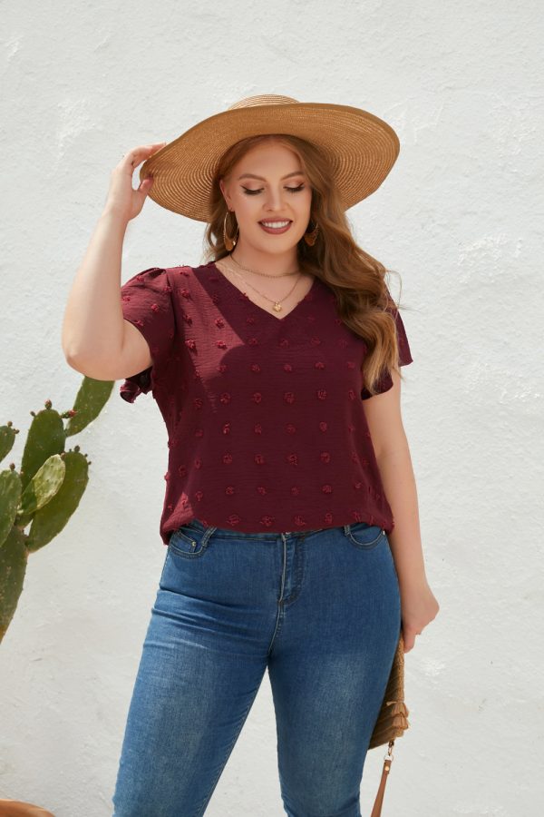 Plus Size V-Neck Casual T-Shirt