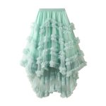 Candy Color Elastic Waist Mesh Skirt