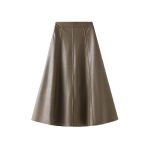 Autumn-Winter High Waist Retro Leather Skirt