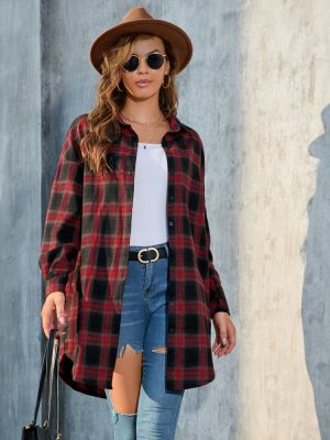 Autumn Plaid Long-Sleeved Shirt