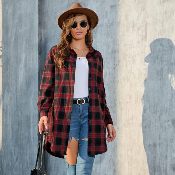 Autumn Plaid Long-Sleeved Shirt