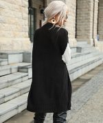 Autumn Women's Long Sleeve Color Matching Sweater Coat