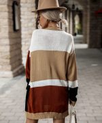 Autumn Women's Colorblock Sweater Coat