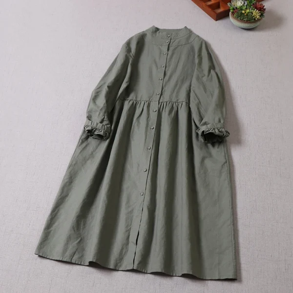 Japanese Linen Midi Robe