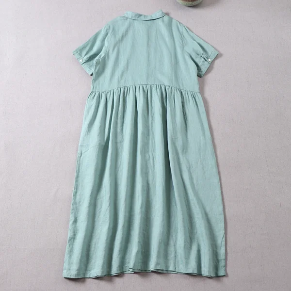 Japanese Linen Collar Dress: Summer Chic