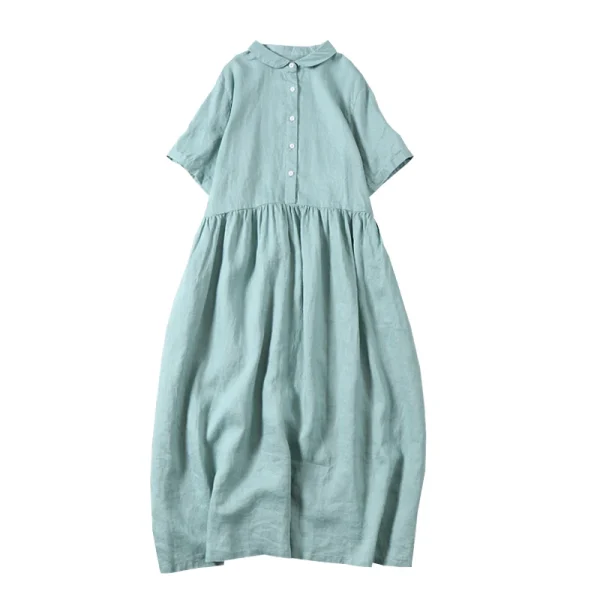 Japanese Linen Collar Dress: Summer Chic