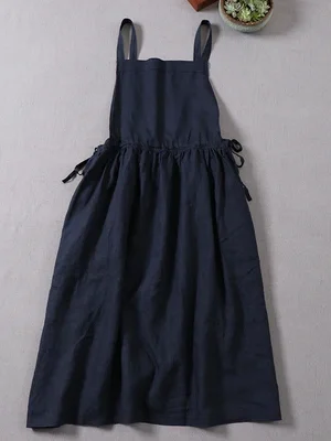 Japanese-Style-Linen-Strap-Dress-French-Long-Cotton-Linen-Dress-1