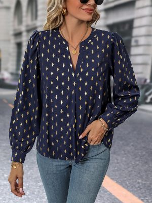 Autumn Bronzing Long Sleeve Women's Shirt