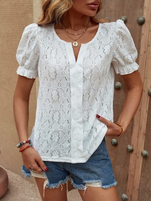 Stylish Round Neck Shirt - Summer Chic