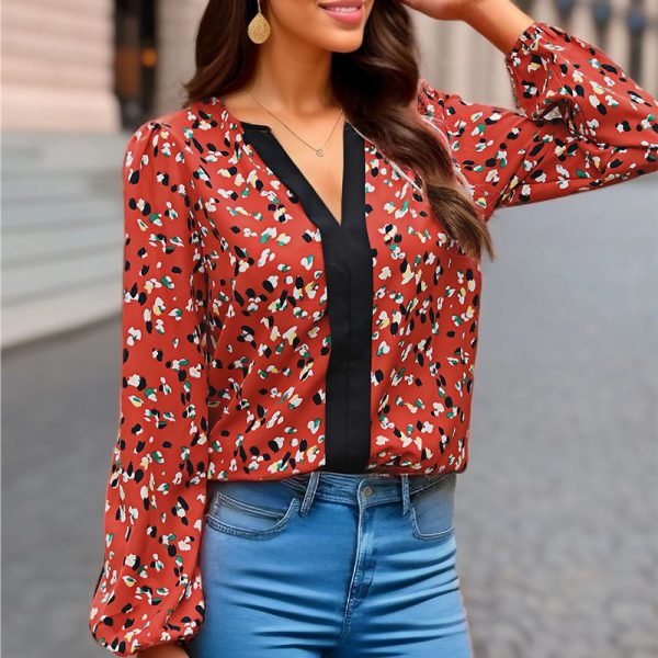 Women's Long Sleeve Red Shirt for Effortless Style