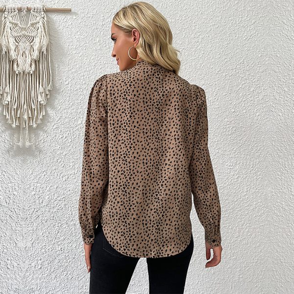 Leopard Print Long Sleeve Shirt - Autumn Style