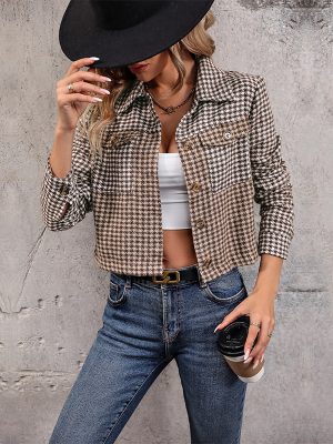 Classic Houndstooth Fall/Winter Jacket for Women