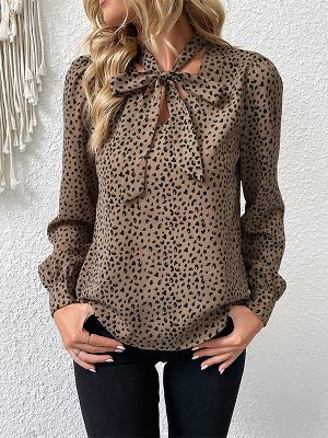 Leopard Print Long Sleeve Shirt - Autumn Style