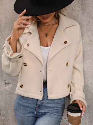 Stylish Solid Color Short Jacket for Women