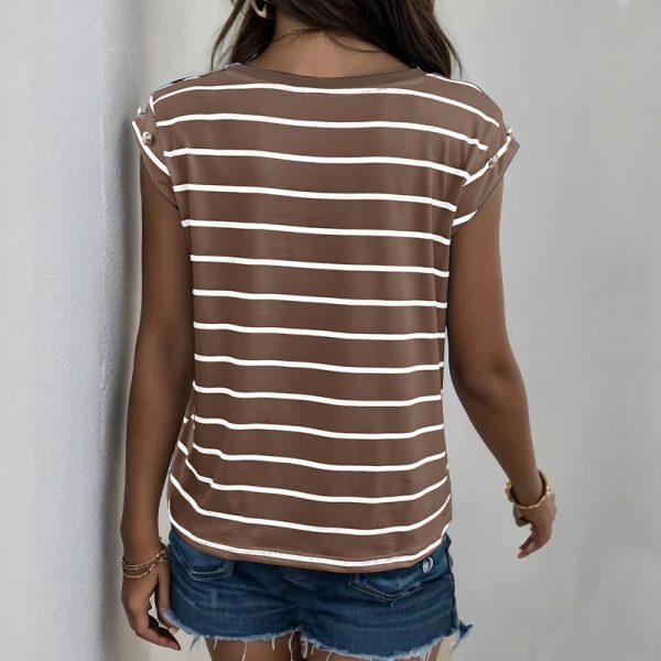 Sleeveless Striped T-Shirt - Summer Chic