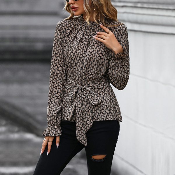 Wild Elegance: Leopard Print Slim Fit Shirt