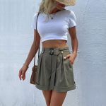 Green Shorts with Belt - Casual Summer Vibes