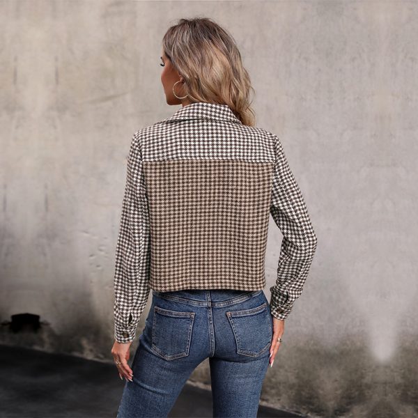 Classic Houndstooth Fall/Winter Jacket for Women