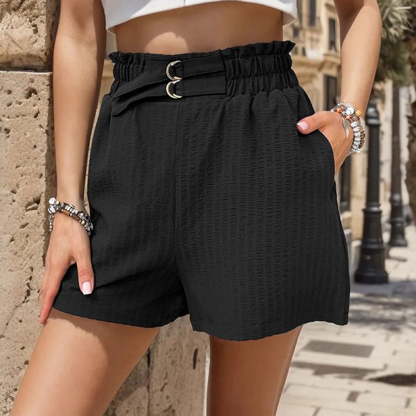 Black Chambray Shorts - Summer Chic