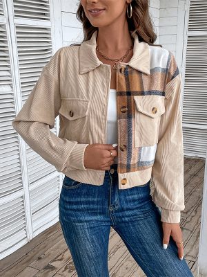 Stylish Color Matching Women's Jacket