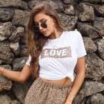 Valentine's Day Printing T-Shirt - Women's Summer Wear