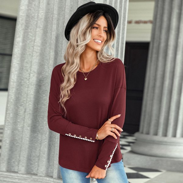 Effortless Style: Loose-Fitting Solid Color Women's T-Shirt