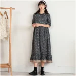 Floral Lace Loose Fitting Dress for Women