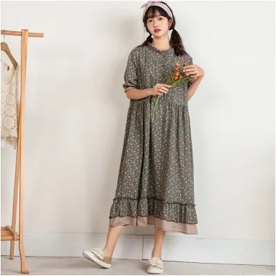 Floral Lace Loose Fitting Dress for Women