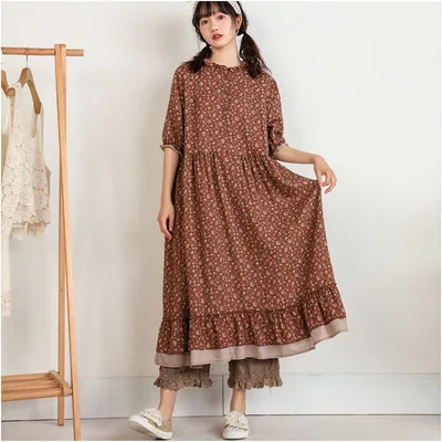 Floral Lace Loose Fitting Dress for Women