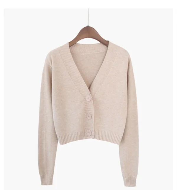 V-Neck Slim Fit Knitted Cardigan