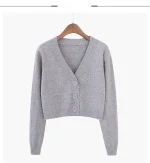 V-Neck Slim Fit Knitted Cardigan