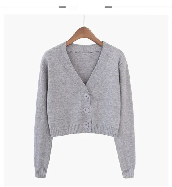 V-Neck Slim Fit Knitted Cardigan