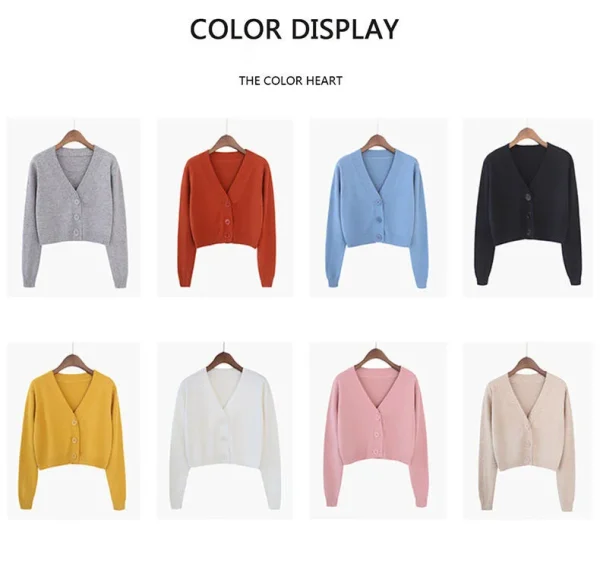 V-Neck Slim Fit Knitted Cardigan