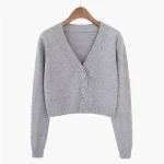 V-Neck Slim Fit Knitted Cardigan