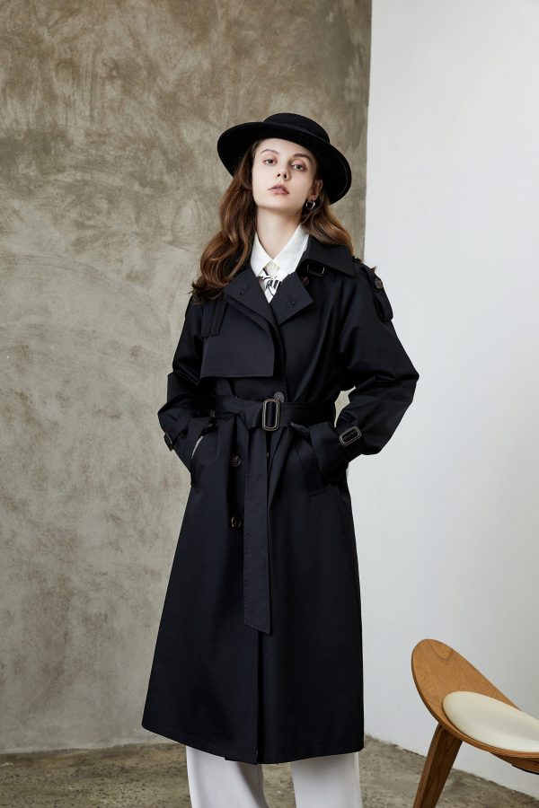 Korean Overknee Waist-Control Trench Coat