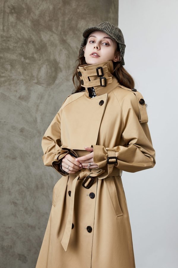 Korean Overknee Waist-Control Trench Coat