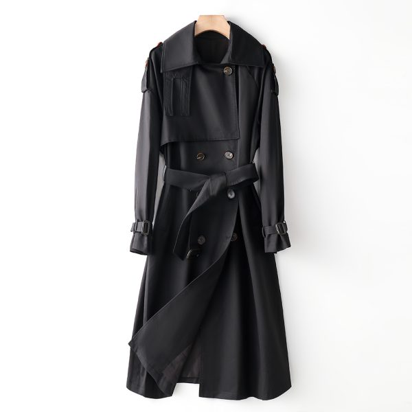 Korean Overknee Waist-Control Trench Coat