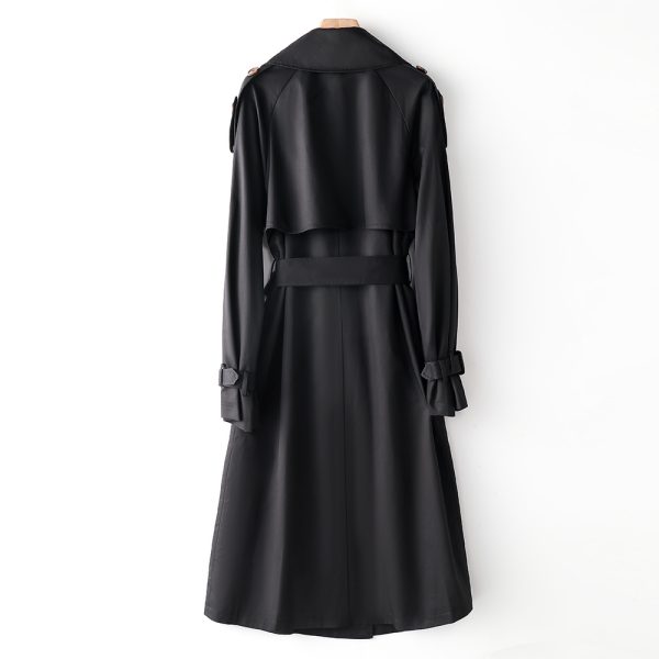 Korean Overknee Waist-Control Trench Coat