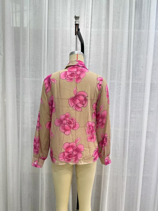 French Retro Floral Print Shirt: Summer Elegance