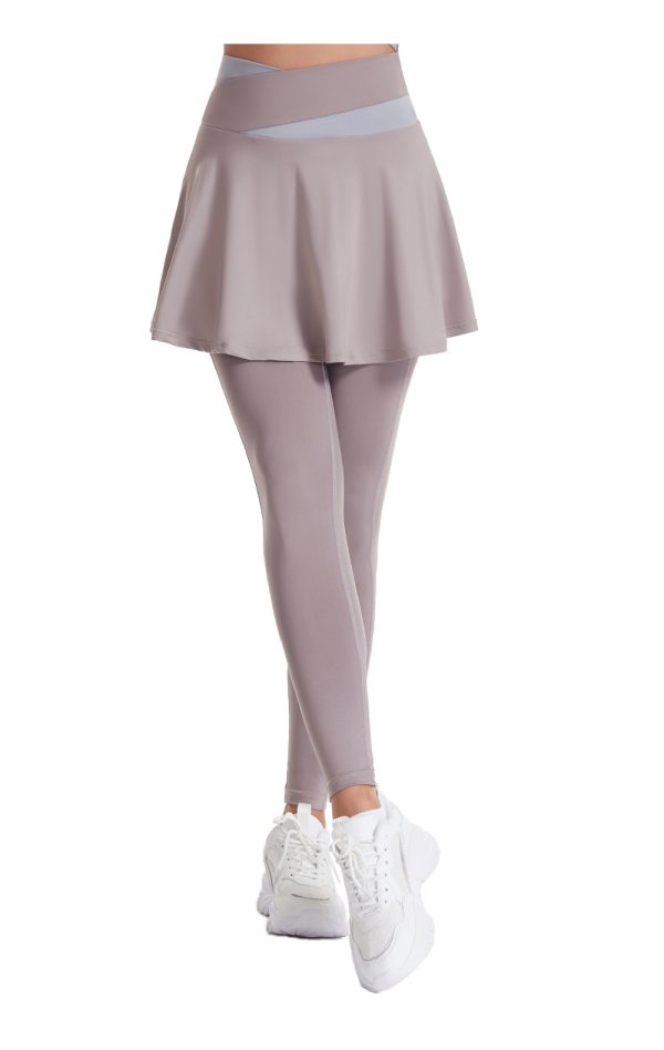 Faux Two-Piece Yoga Skirt: High Waist Comfort