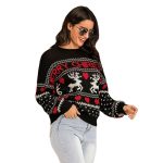 Women's Winter Red Knitted Christmas Sweater