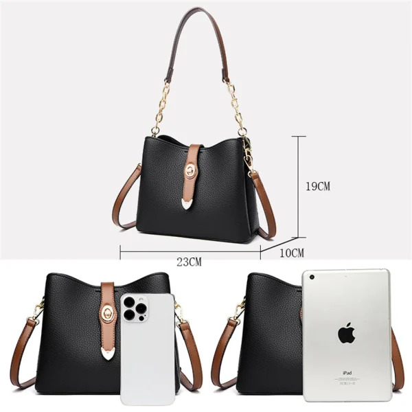 High Quality Leather Eco Chic 3-Layer Bag