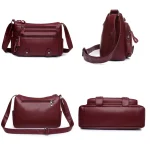 Multiple Pockets High Capacity Eco Messenger Bag: PU Leather