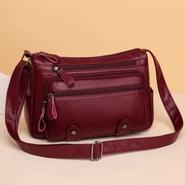 Multiple Pockets High Capacity Eco Messenger Bag: PU Leather