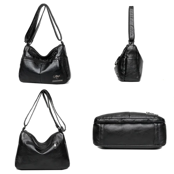 Black Eco Tote Bag, Designer PU Leather