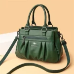 Designer Eco-Leather Handbag: 3-Layer Luxury