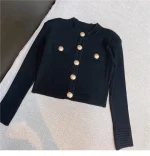 Stylish Eco Knit Cardigan: Elegant Button Coat