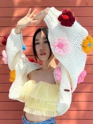 HOUZHOU-Kawaii-Flower-Cardigan-Sweater-Women-Harajuku-Cute-Three-dimensional-Decorative-Long-Sleeve-Y2k-Cropped-Knit-1