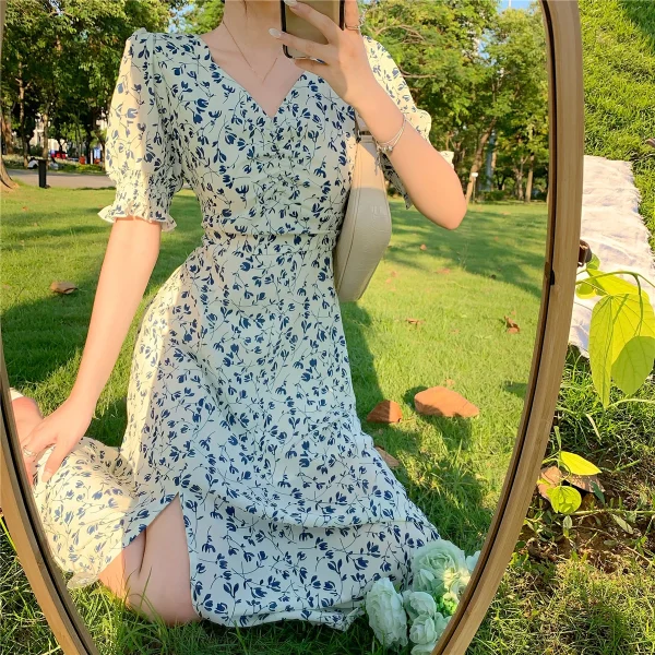 Retro Floral Dress: Eco Chic