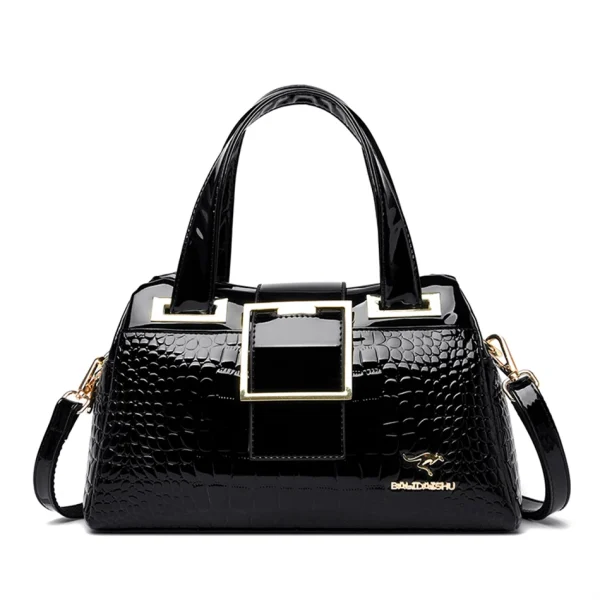 Luxury Chic Eco Handbag: Croc Pattern Crossbody